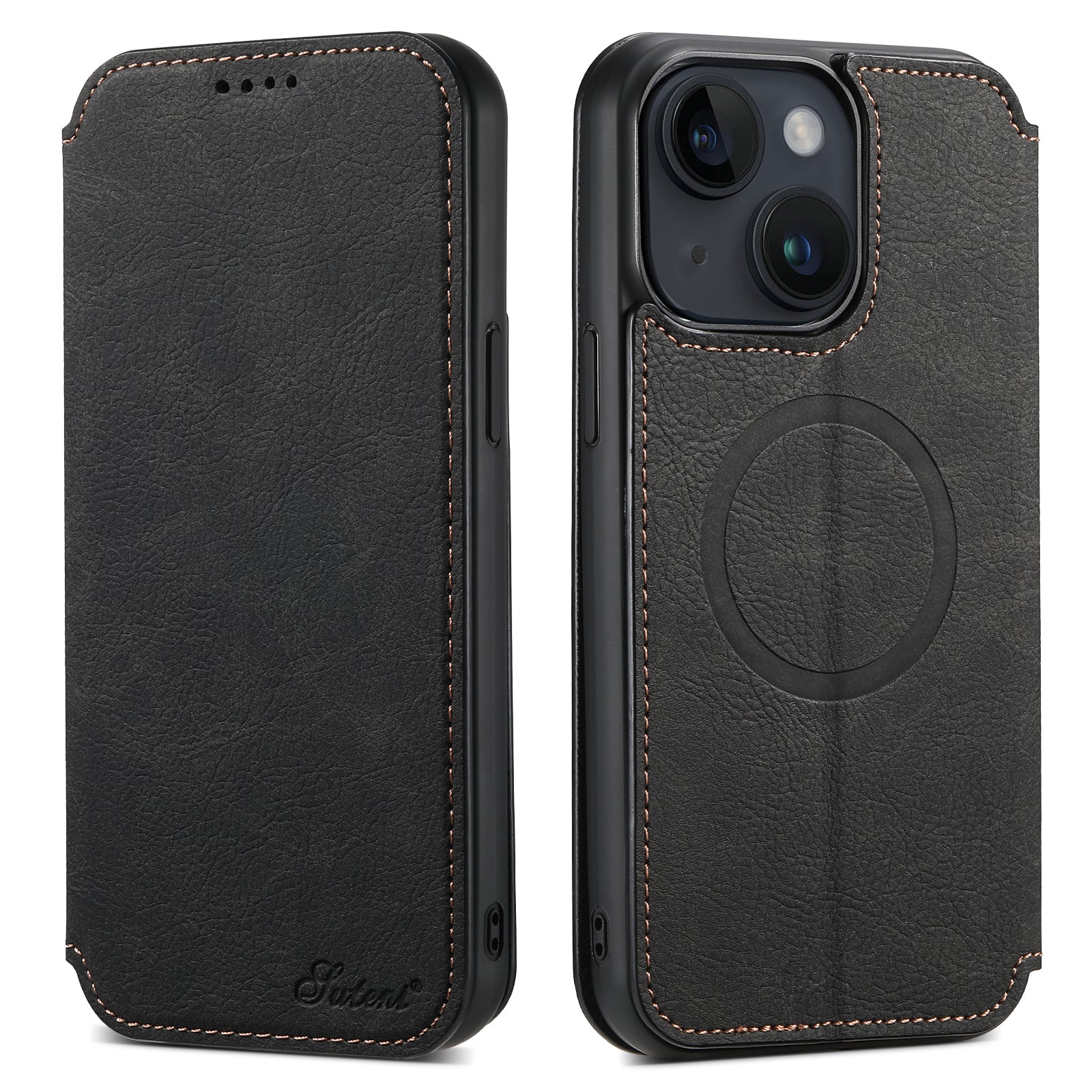SUTENI J06 For iPhone 14 Magnetic Auto-closing Wallet Phone Cover Stand Leather Phone Case Compatible with MagSafe SUTENI J06 For iPhone 14 Magnetic Auto-closing Wallet Phone Cover Stand Leather Phone Case Compatible with MagSafe